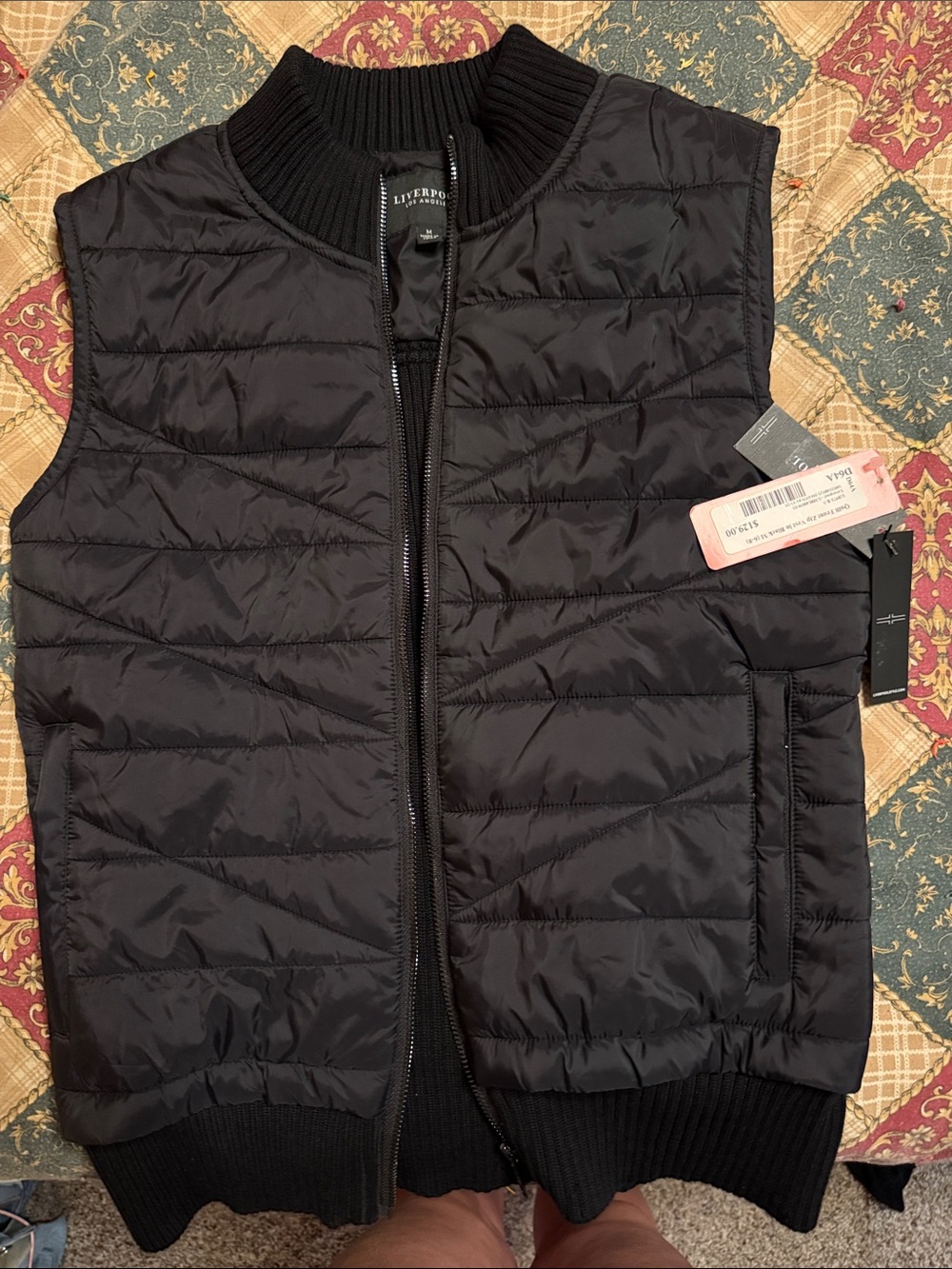 Liverpool Quilted Vest in Black